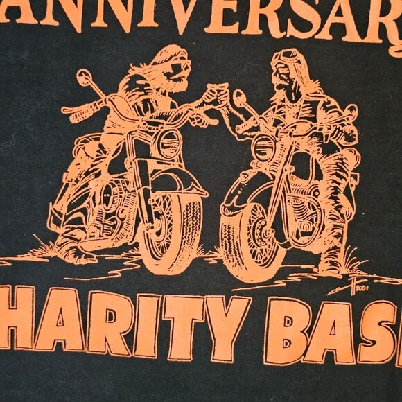 VTG Y2K Motorcycle ABATE‎ Charity Bash Tshirt Central Illinois Black Sz 3X Biker - Picture 3 of 12